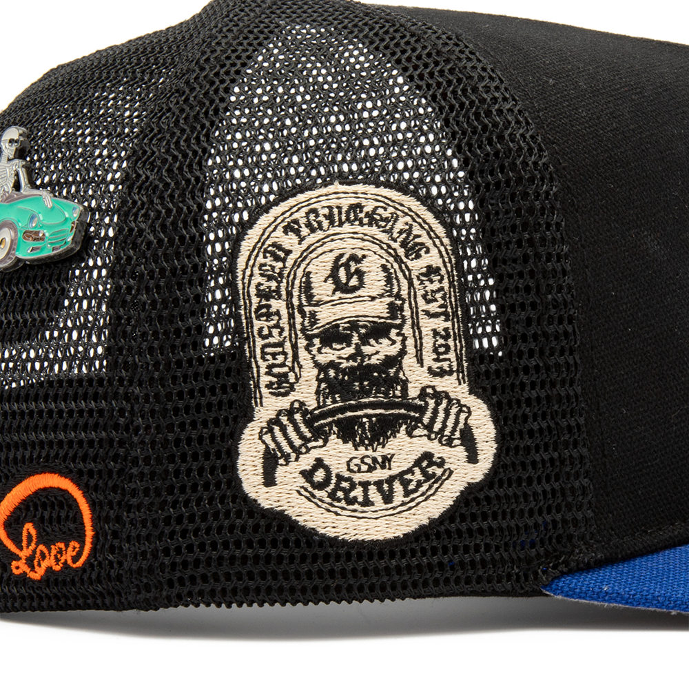 GS FOREVER TRUCKER HAT 'BLACK BLUE ORANGE'