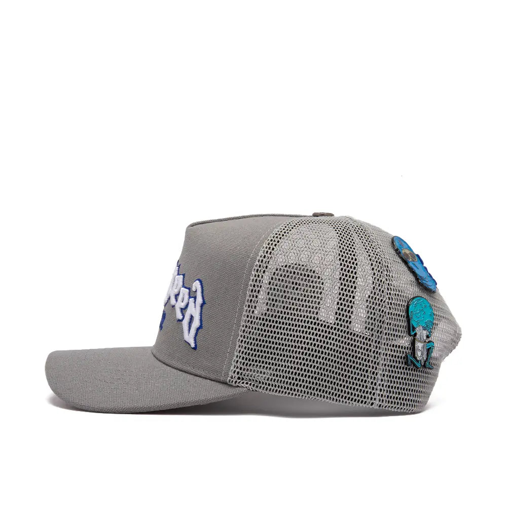 GS Forever Trucker Hat 'Light Grey Royal'