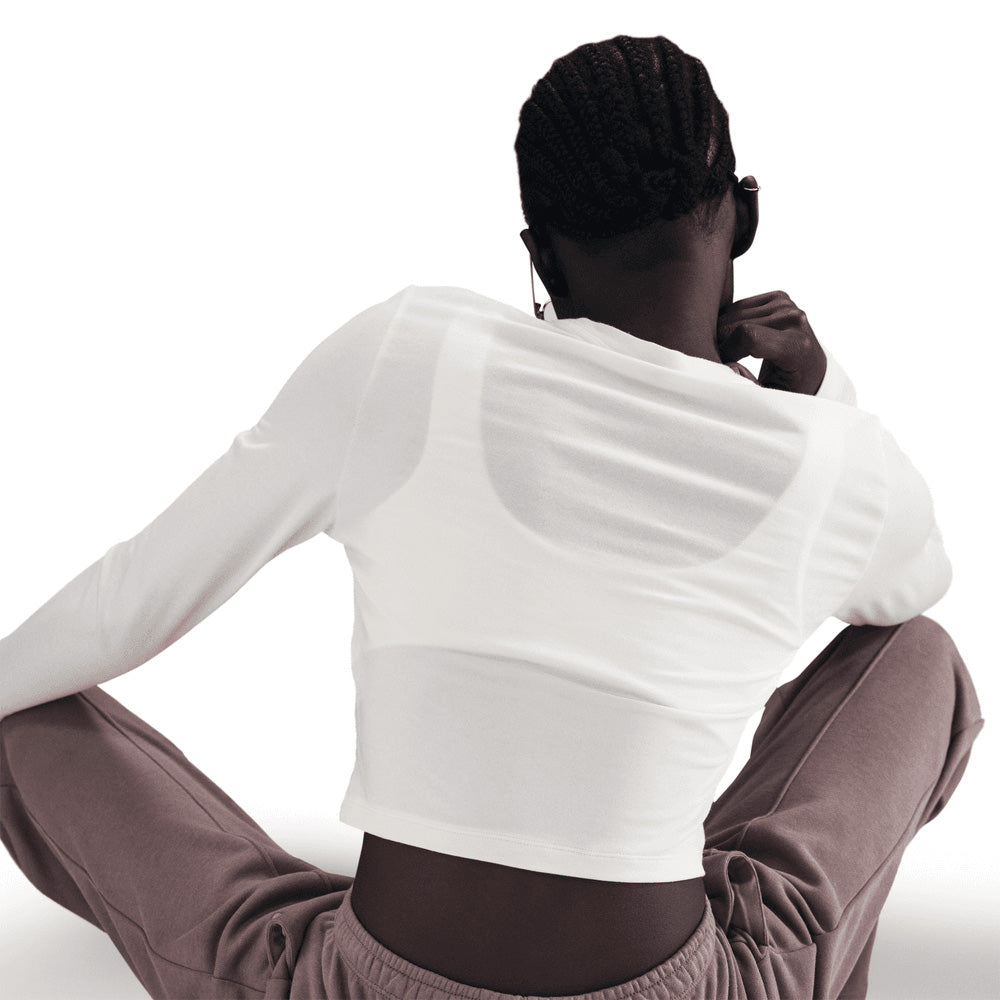 W NSW Chill Knit Slim LS Cropped Top 'Sail'