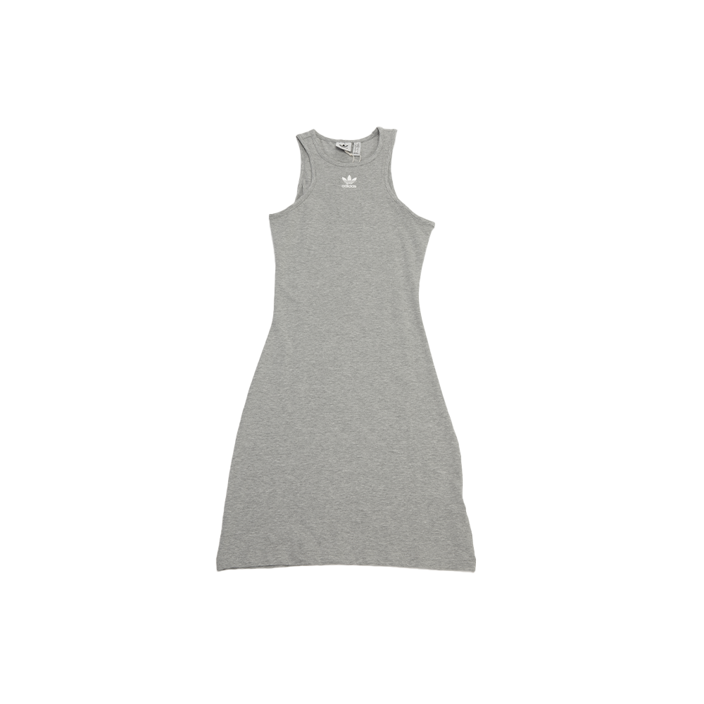 W Adicolor Essentials Ribbed Tank Dress 'Grey'