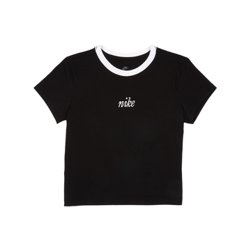 W NSW Chill Knit Slim Cropped Tee 'Black/White'