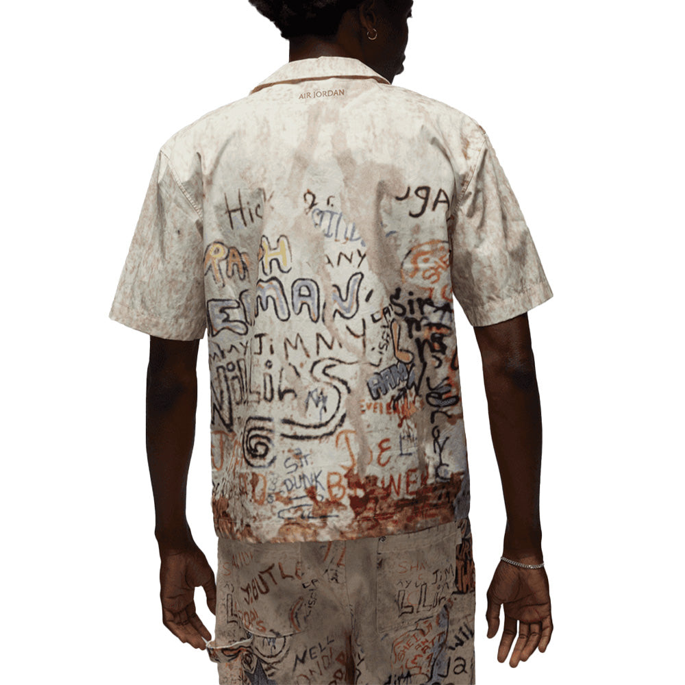 Air Jordan Camp Graphic Button-Down Shirt 'Sail'