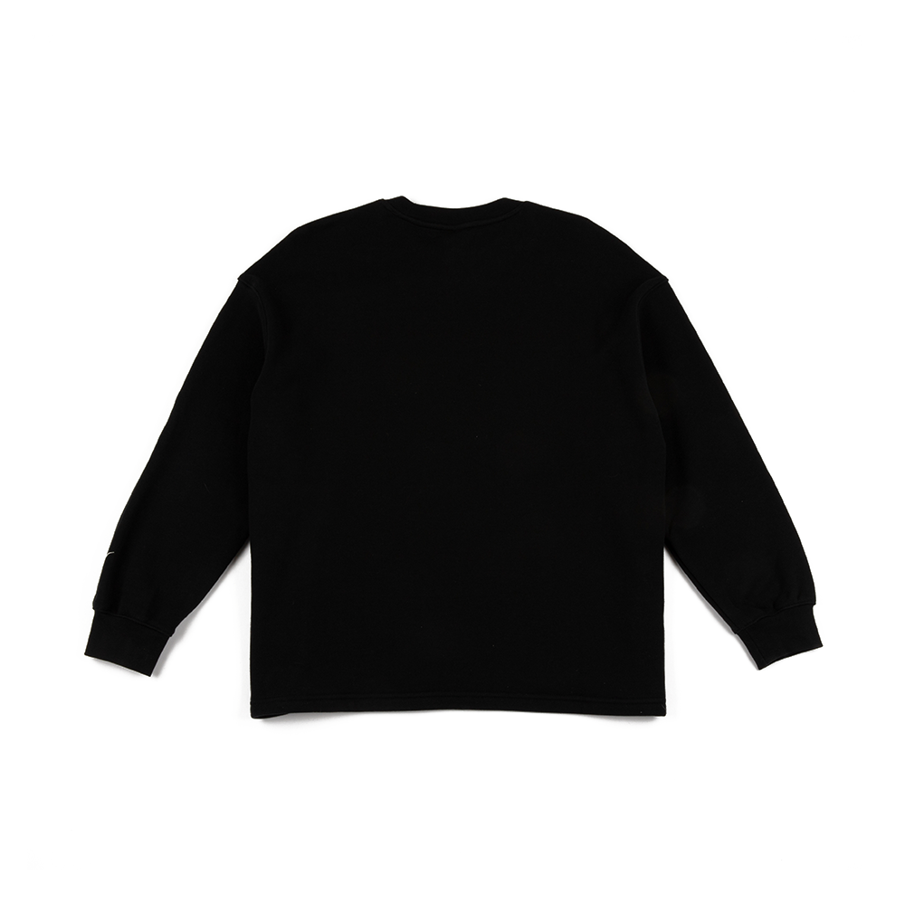 W NSW Oversized French Terry Crewneck 'Black'