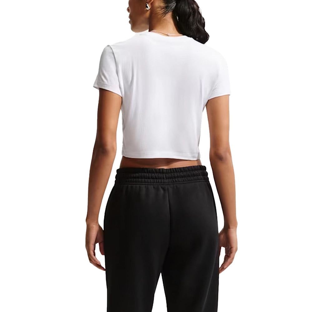 W NSW Chill Knit Cropped Tee 'White Black'