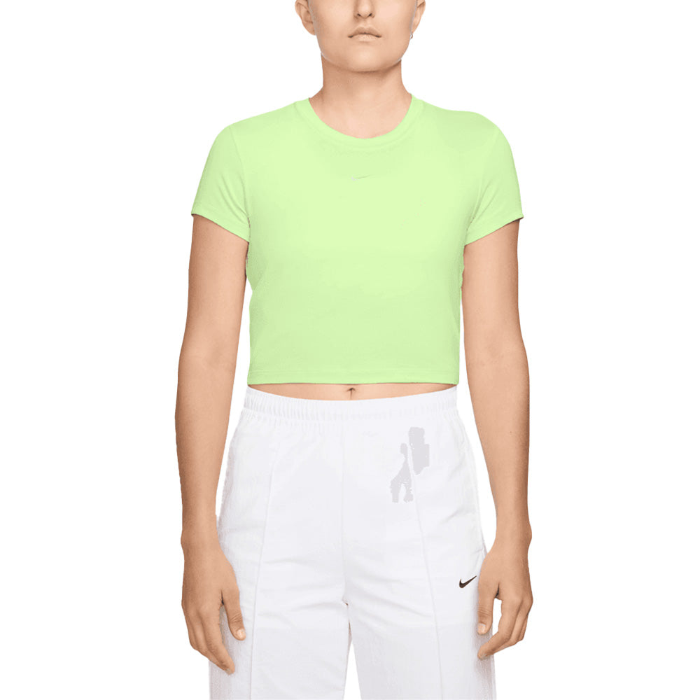 ★ Nike★ Sportswear Slim Crop T-shirt W Light Liquid Lime Nike W NSW Chill Knit Cropped Tee 'Light Liquid Lime