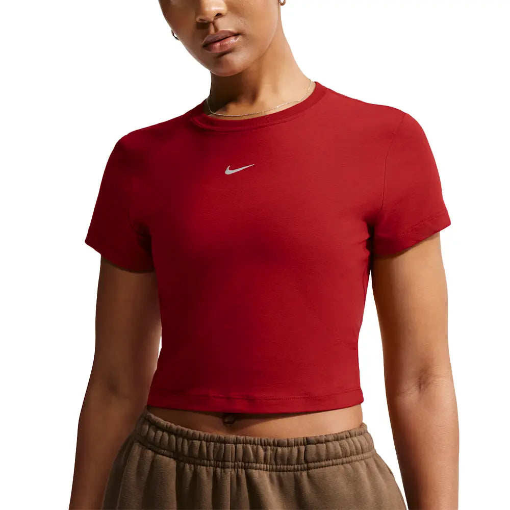 W NSW Chill Knit Cropped Tee 'Tough Red Sail'