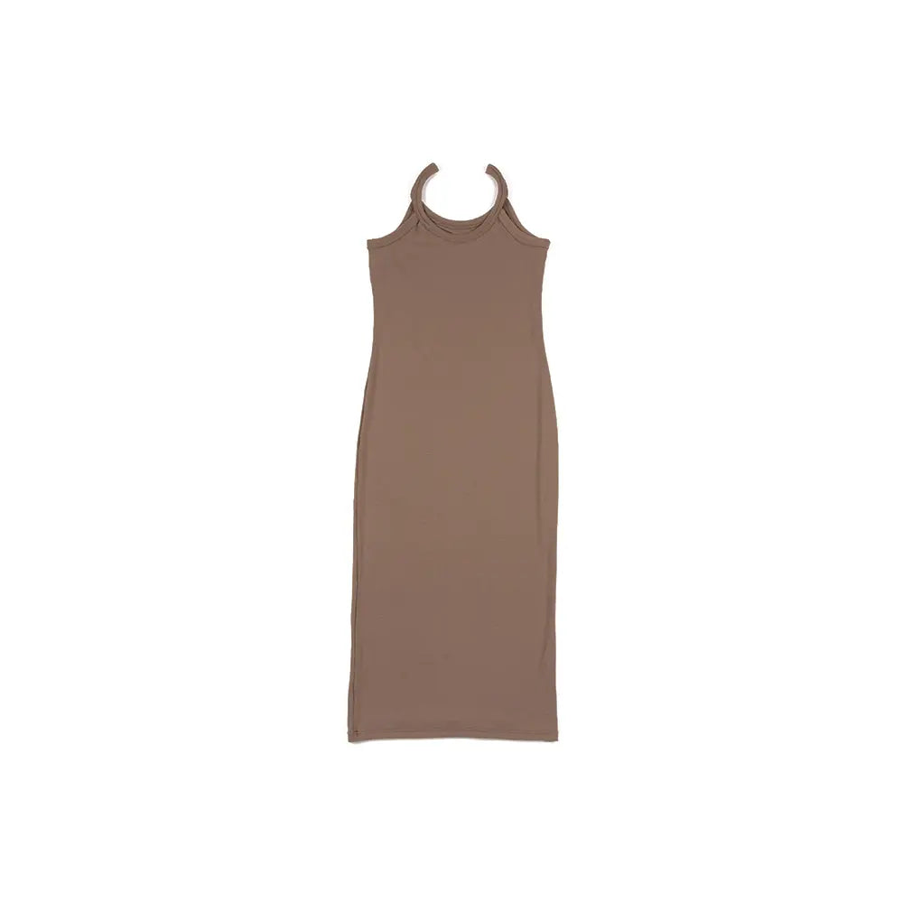 W NSW Chill Tight Mini-Rib Tank Dress 'Mink Brown'