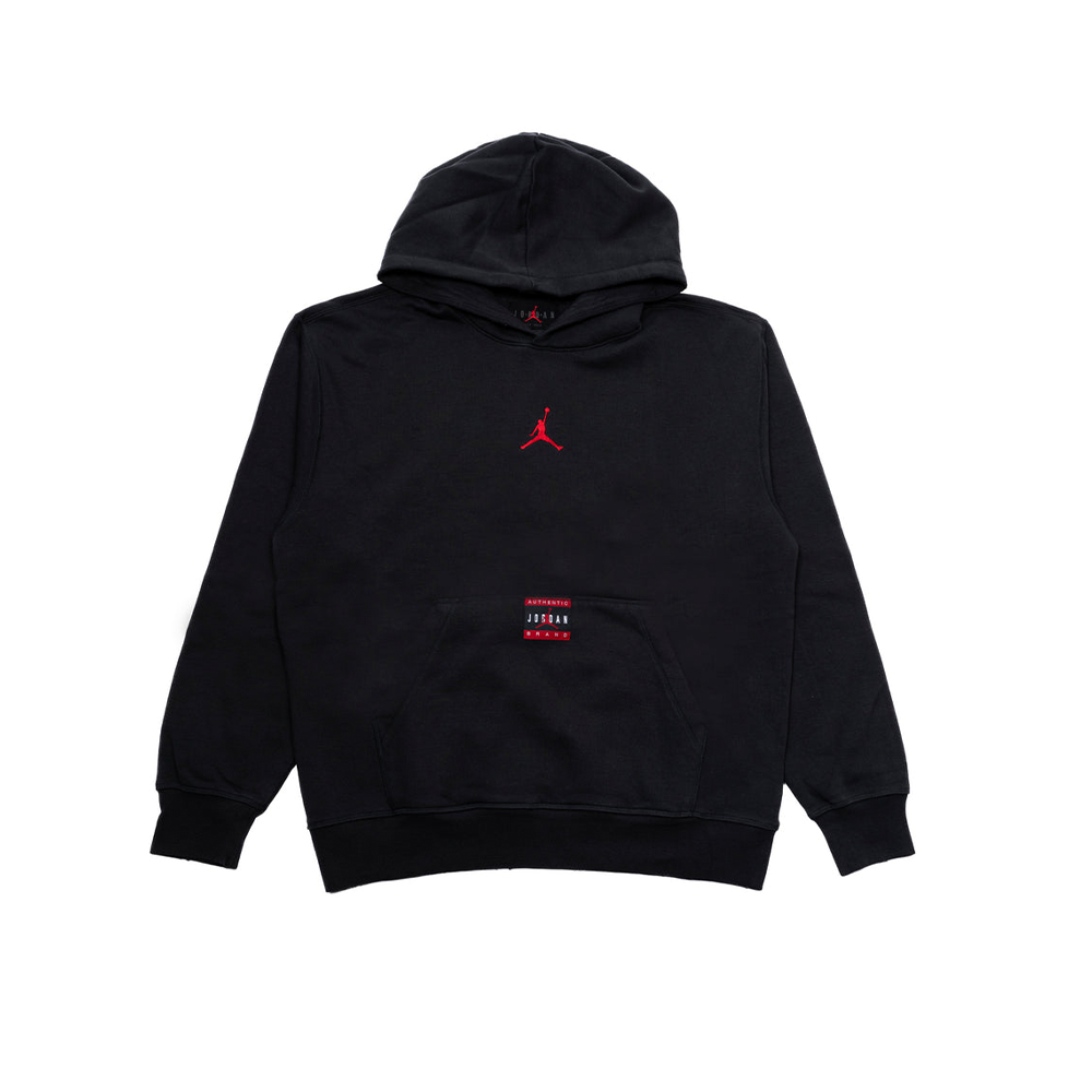 Jordan Brooklyn Fleece Pullover Hoodie 'Off Noir/Gym Red'