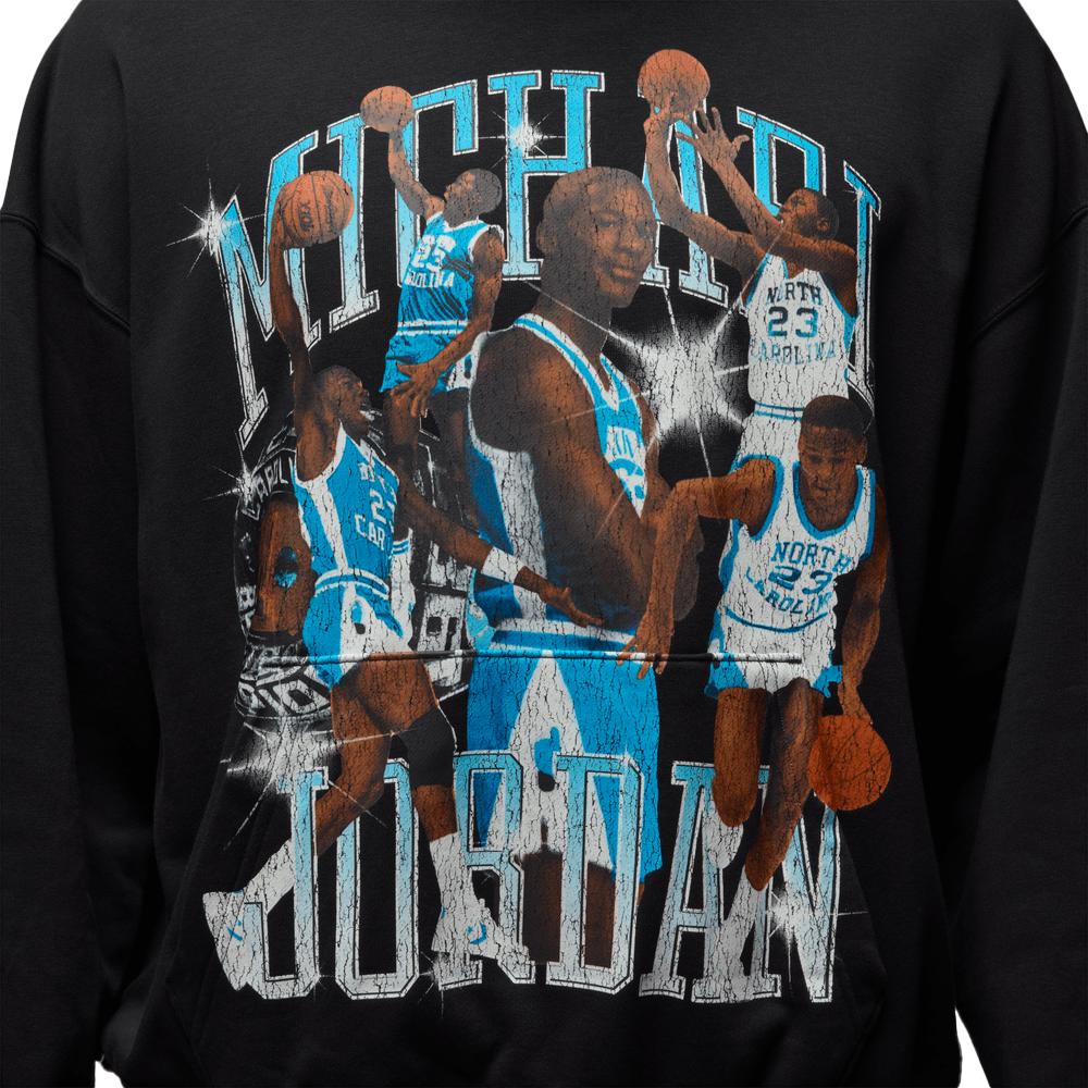 Jordan Flight Pullover Hoodie 'Black Powder Blue'