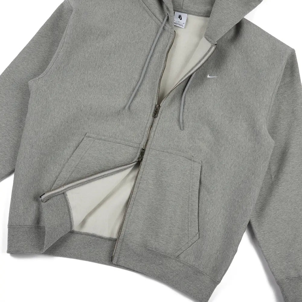 Solo Swoosh FZ Hoodie 'Dark Grey Heather'