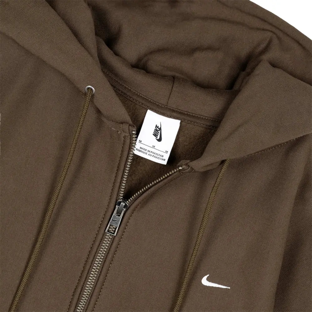 Solo Swoosh FZ Fleece Hoodie 'Dark Hazel'