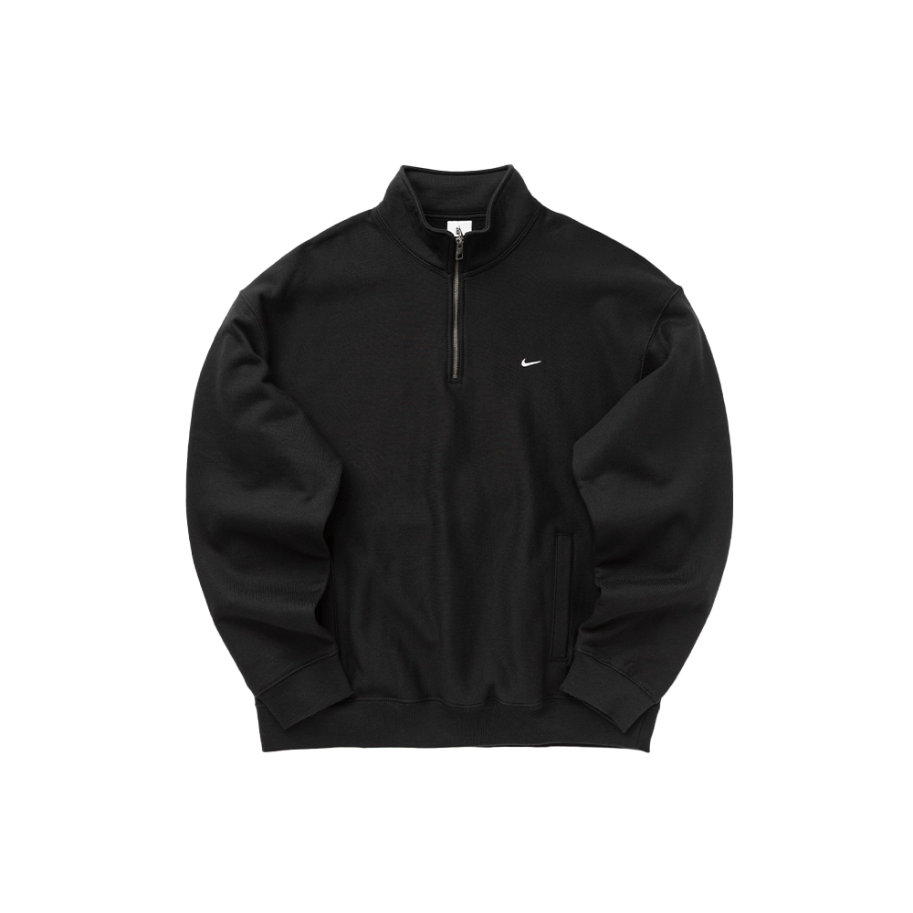 Solo Swoosh Fleece Quarter-Zip Sweatshirt 'Black'