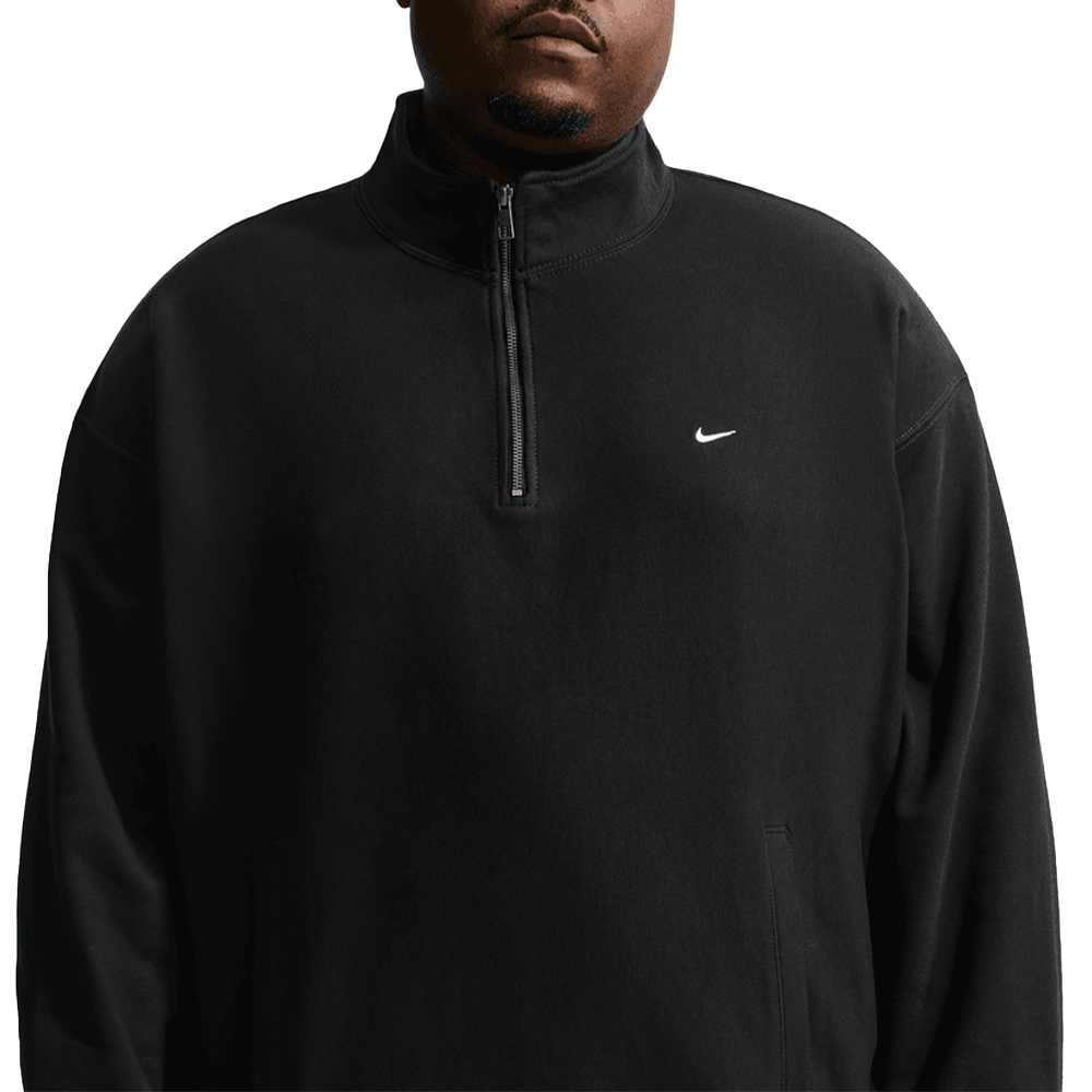 Solo Swoosh Fleece Quarter-Zip Sweatshirt 'Black'