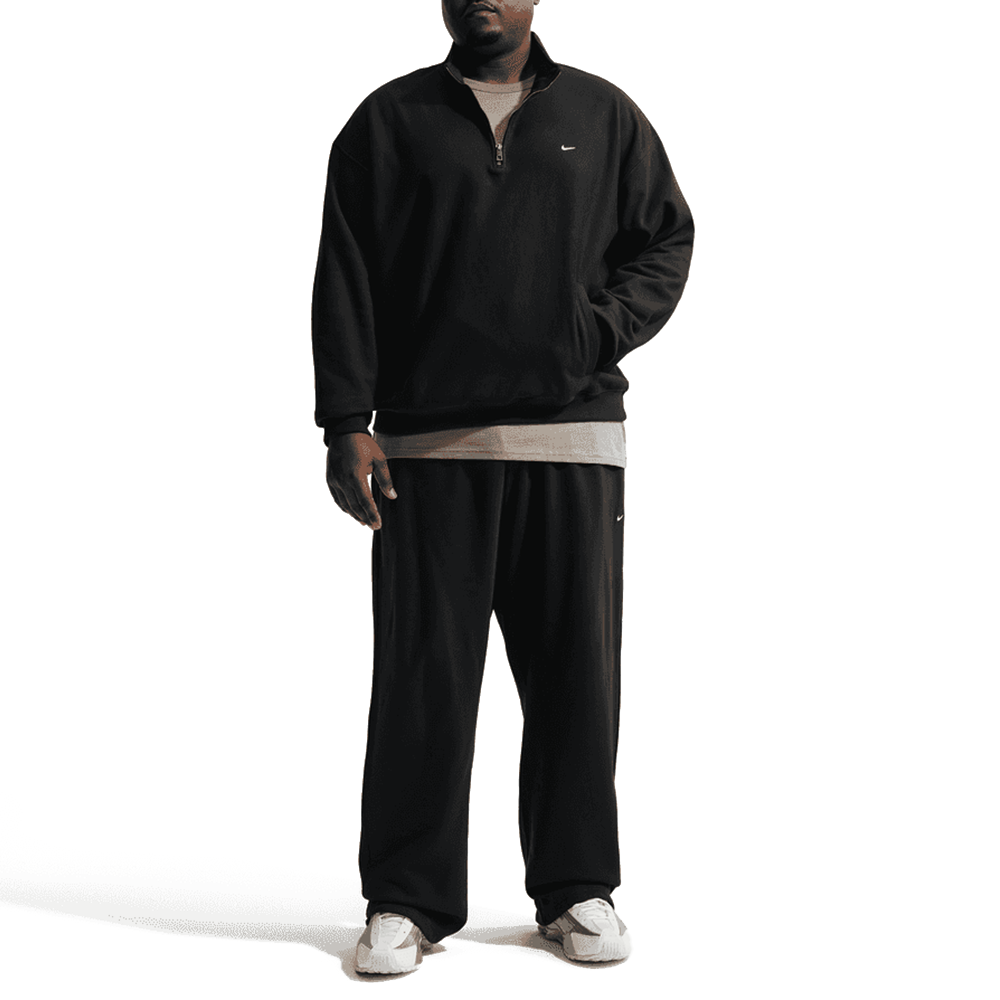 Solo Swoosh Fleece Quarter-Zip Sweatshirt 'Black'