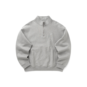 Solo Swoosh Fleece Quarter-Zip Top 'Dark Grey Heather'