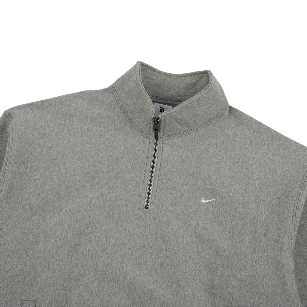 Solo Swoosh Fleece Quarter-Zip Top 'Dark Grey Heather'