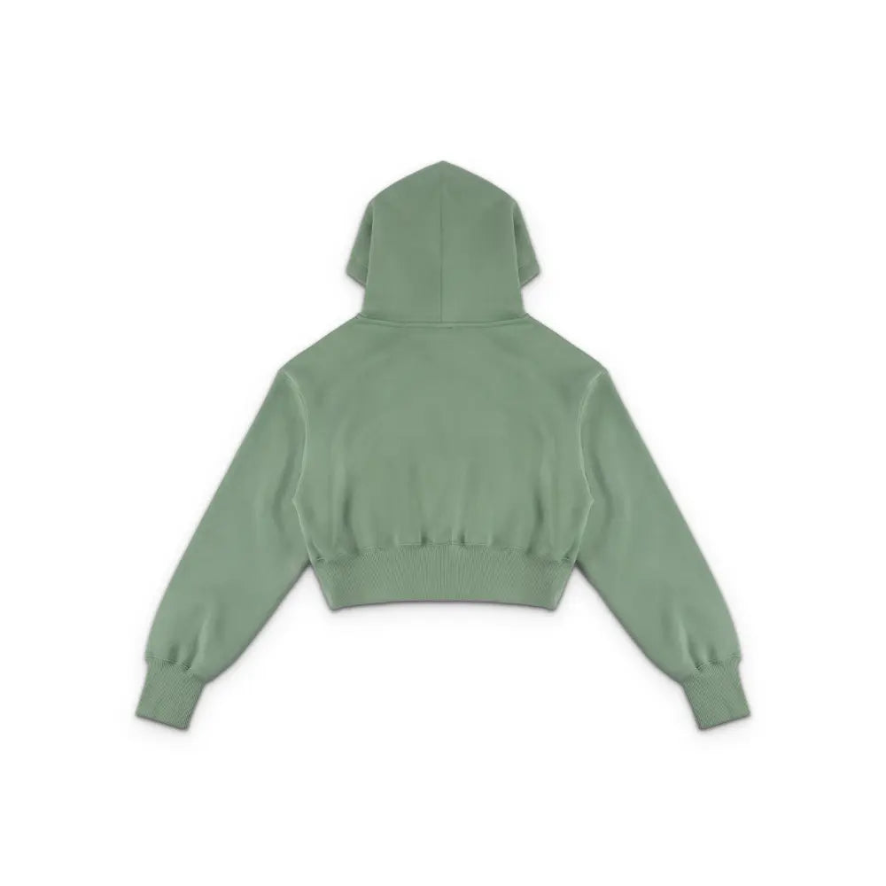 W NSW Phoenix Fleece Loose FZ Cropped Hoodie 'Steam Sail'