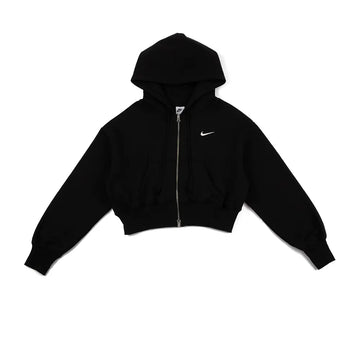 W NSW Phoenix Fleece Full-Zip Cropped Hoodie 'Black'