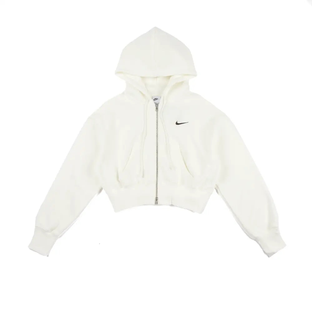 W NSW Phoenix Fleece Full-Zip Cropped Hoodie 'Sail'