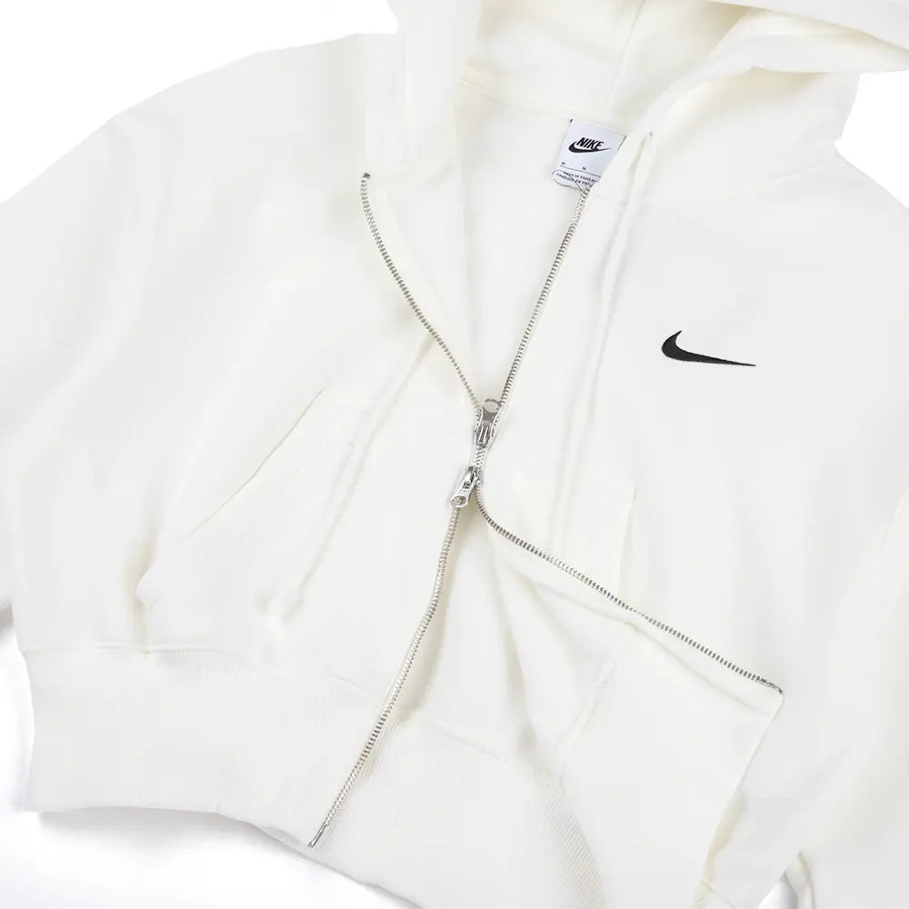 W NSW Phoenix Fleece Full-Zip Cropped Hoodie 'Sail'