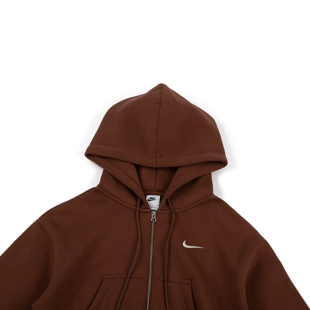 W NSW Phoenix Fleece Full-Zip Cropped Hoodie 'Fauna Brown'