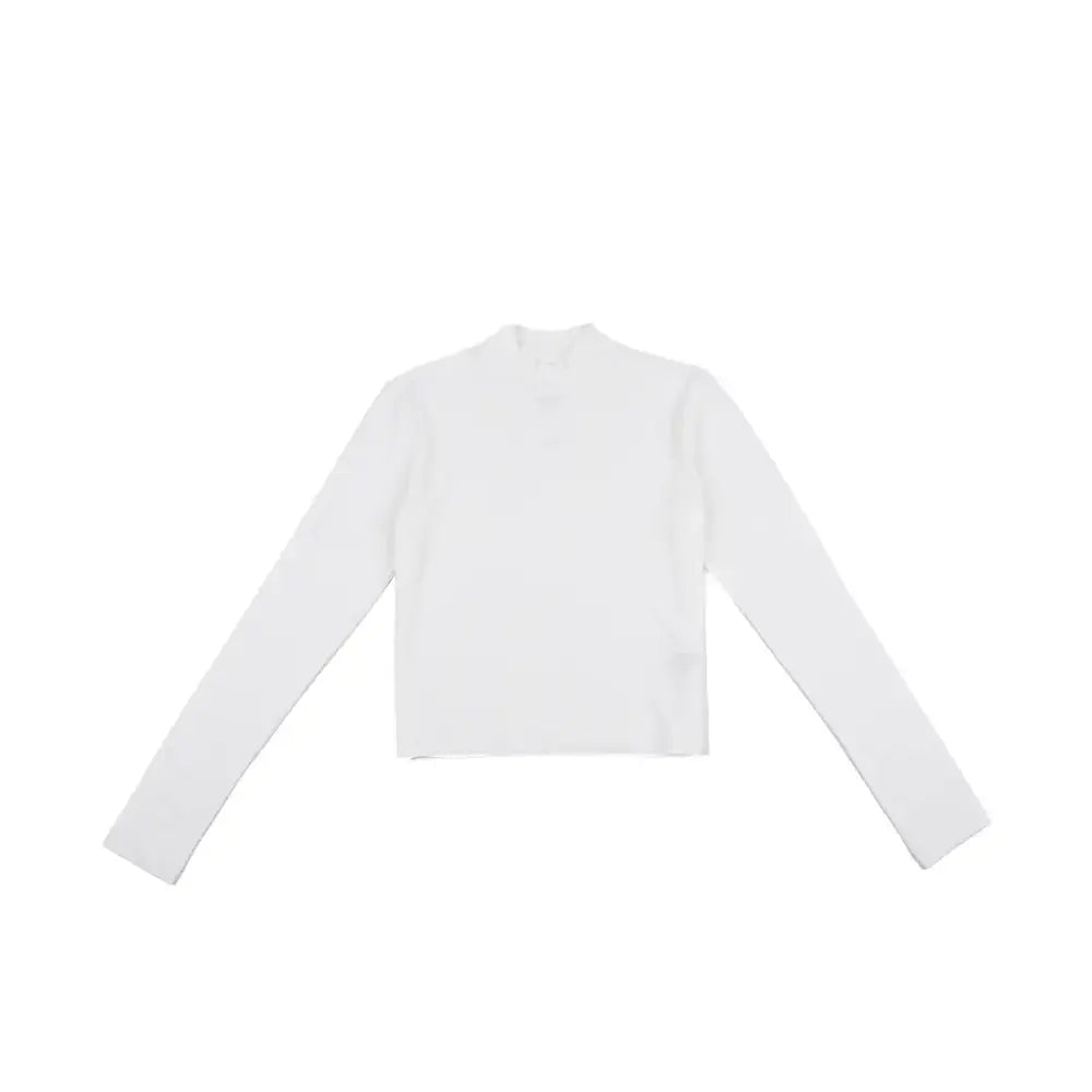W NSW Chill Knit LS Mock-Neck Tee 'White'