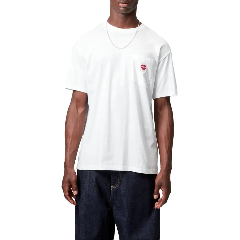 Pocket Heart T-Shirt 'White Red'