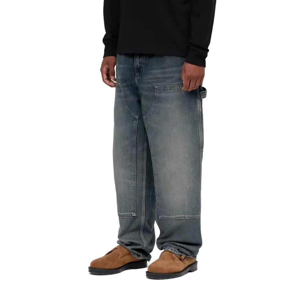 Double Knee Pant 'Blue Worn Used Wash'