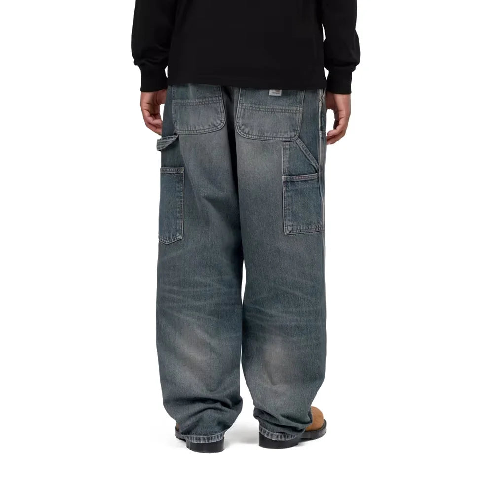 Double Knee Pant 'Blue Worn Used Wash'