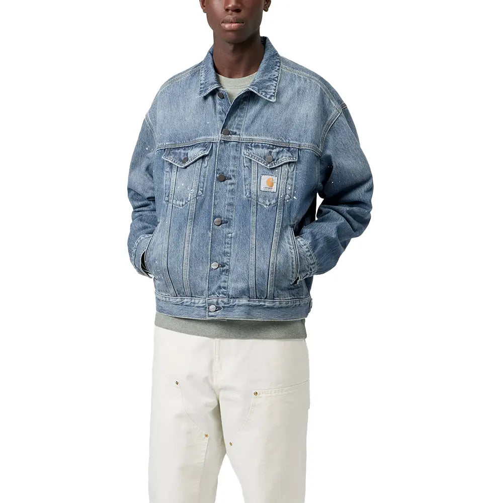 Helston Jacket 'Blue Destroy Wash, Splatter'