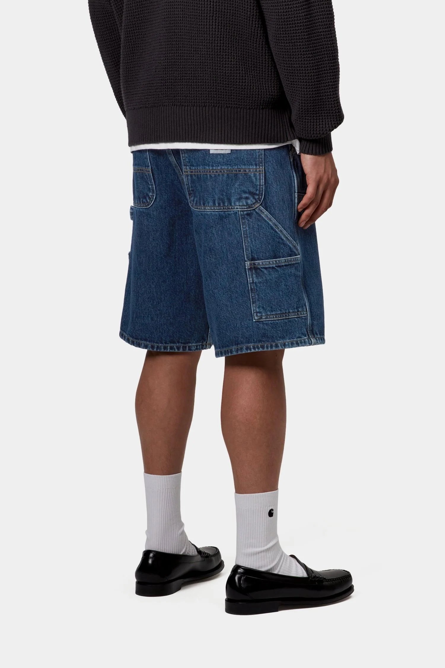 Double Knee Short 'Blue (Stone Washed)'