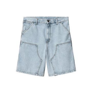 Double Knee Short 'Blue Heavy Worn Bleached'