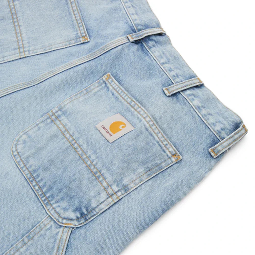 Double Knee Short 'Blue Heavy Worn Bleached'
