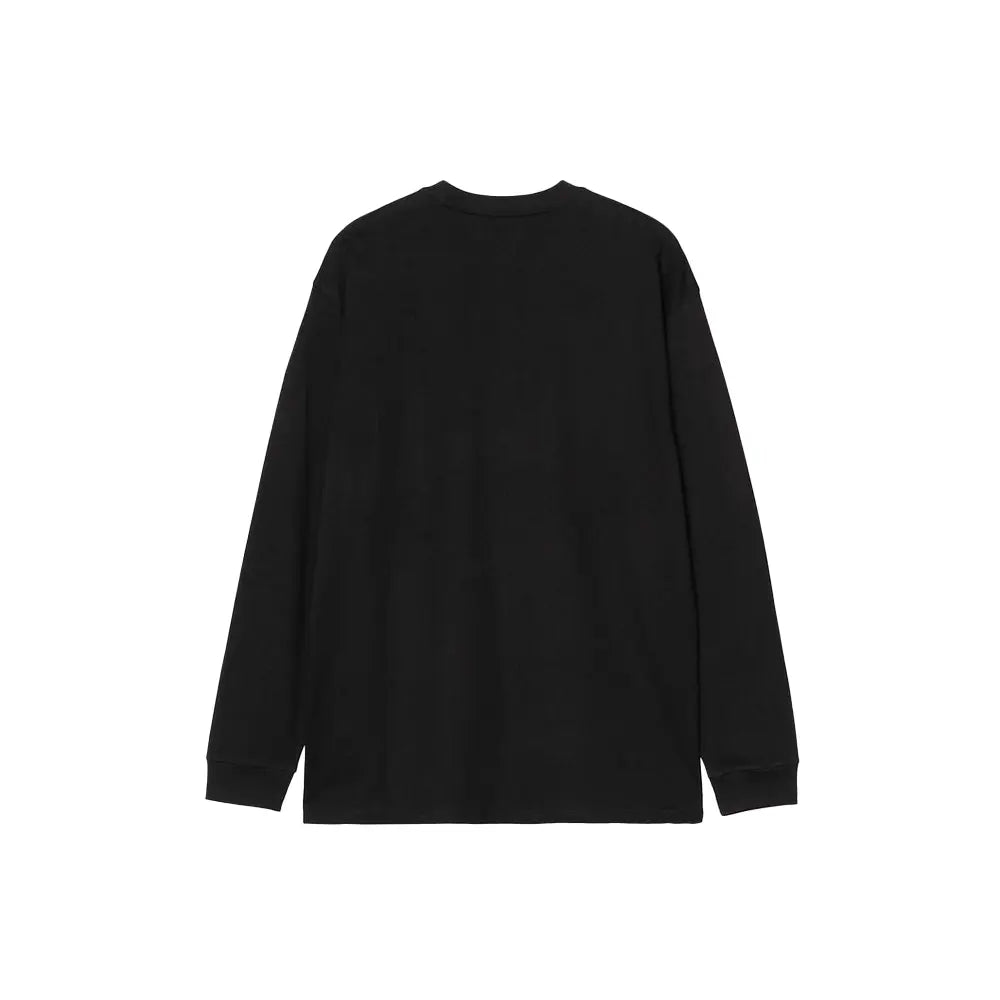 Long Sleeve Pocket Heart T-Shirt 'Black Red'