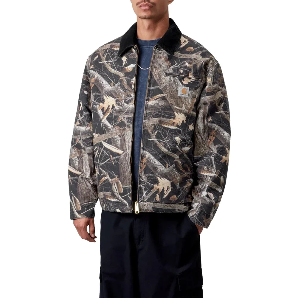 OG Detroit Jacket 'Black Heavy Stone Wash Camo Feather Tree'