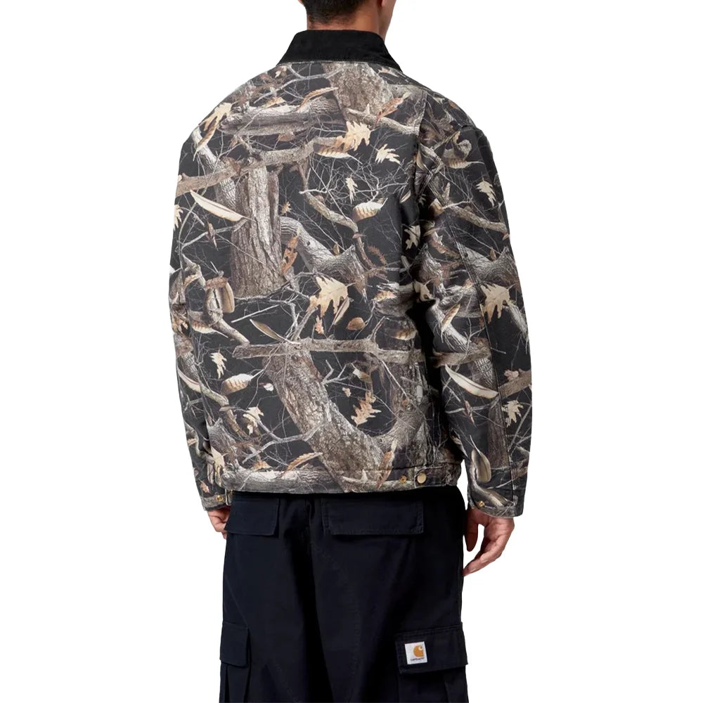 OG Detroit Jacket 'Black Heavy Stone Wash Camo Feather Tree'