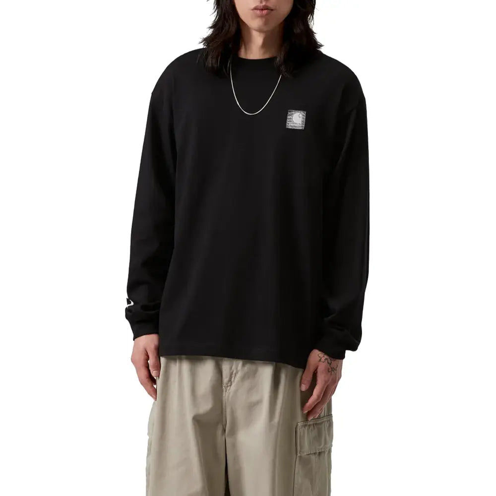 Long Sleeve Archive Script Tee 'Black'