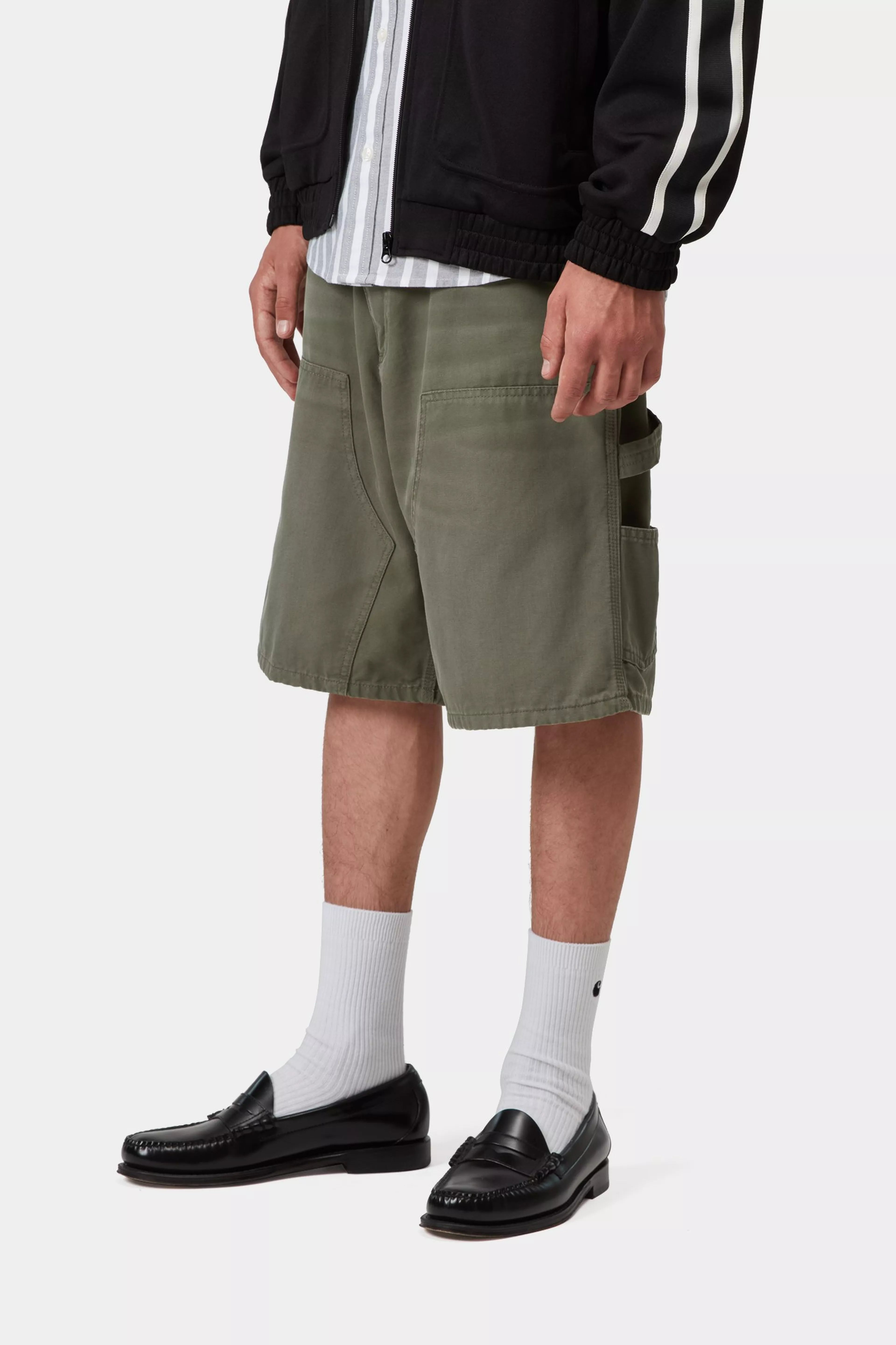 Double Knee Short 'Leaf (Stone Canvas)'