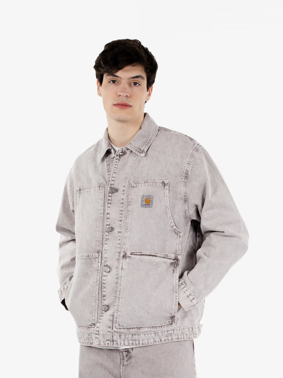 Carhartt WIP CHALK jacket Sサイズ Carhartt WIP - OG Detroit Canvas Black/Black Chalk Wash - Jacket