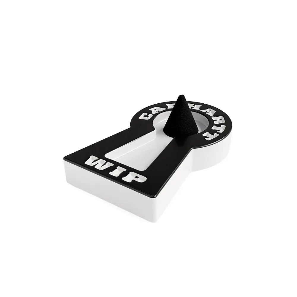 Locked Cone Incense Holder 'White Black'