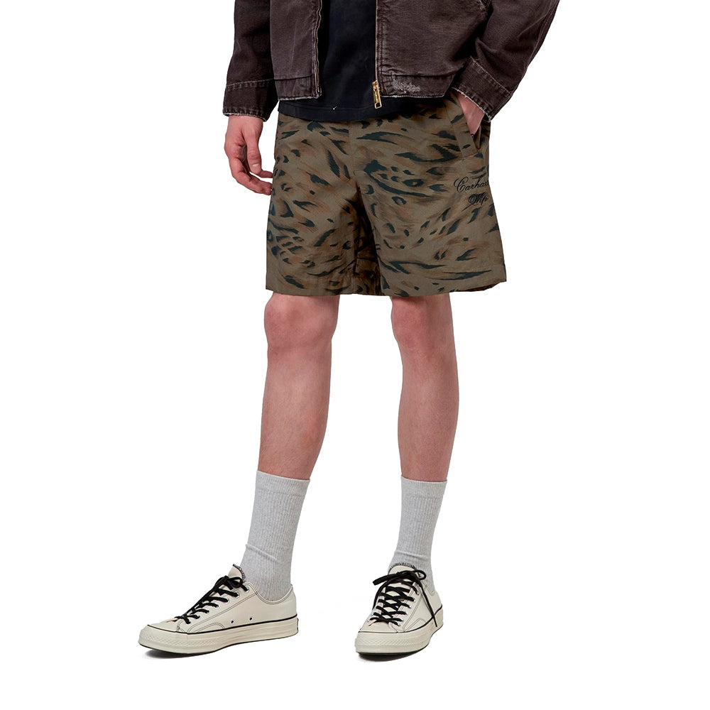 Travon Shorts 'Cypress Black Duck Feather Print'