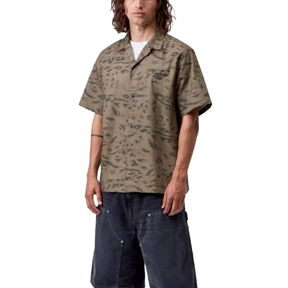 Short Sleeve Travon Shirt 'Cypress Black Duck Feather Print'