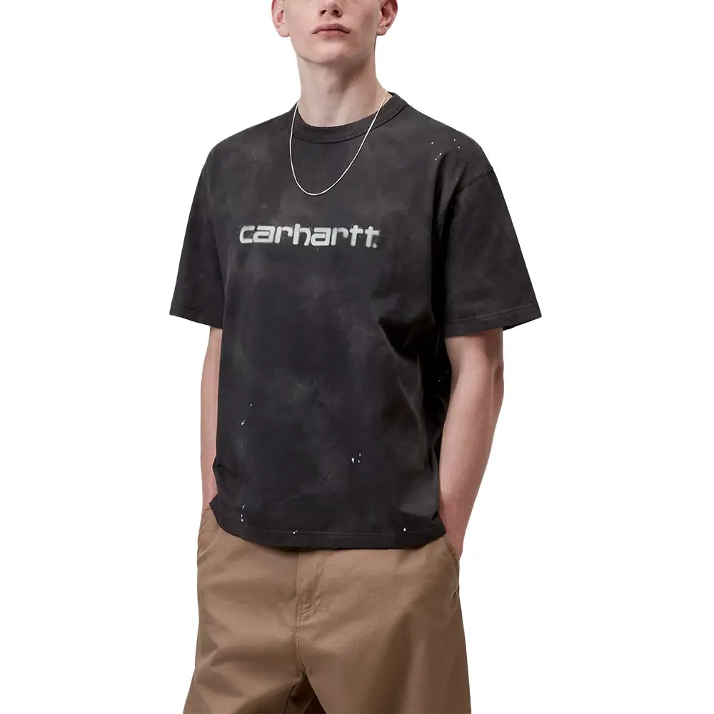 Painter Tee 'Black Destroy Wash, Splatter'