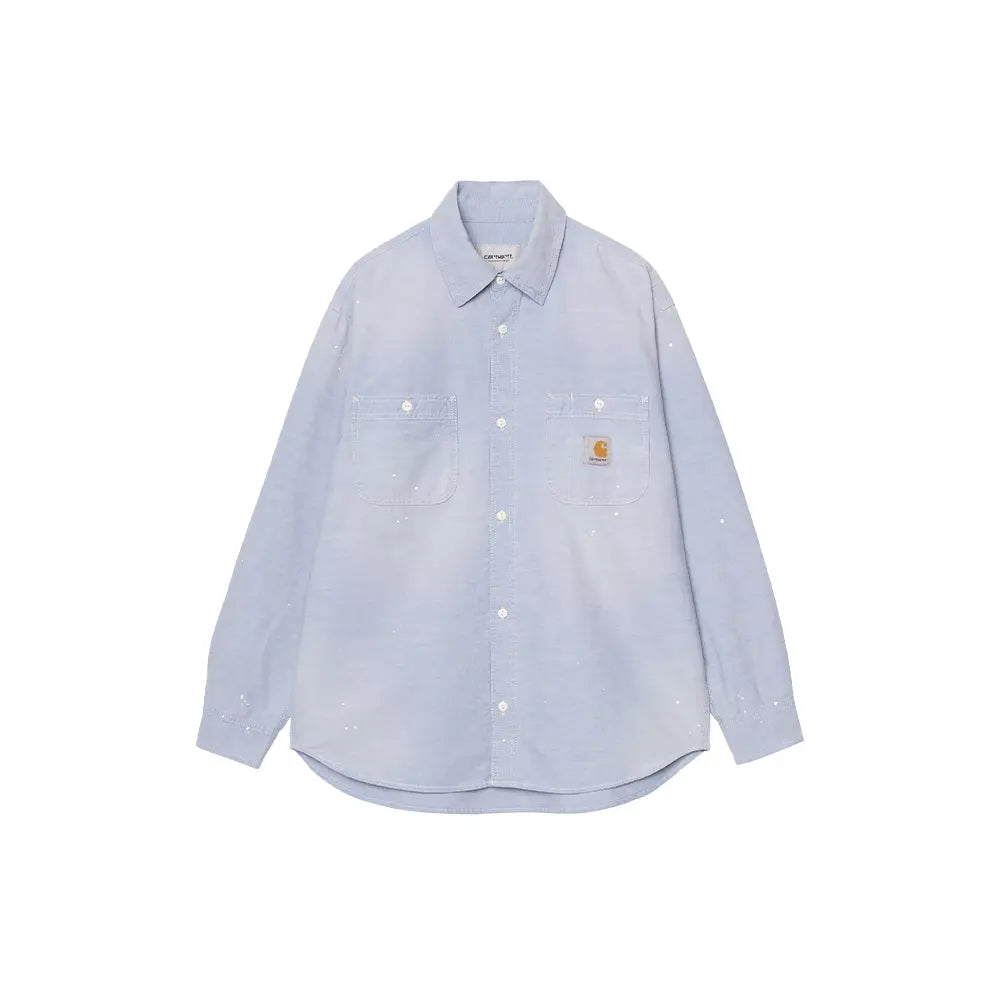 LS Painter Shirt 'Blue Worn Used, Splatter'