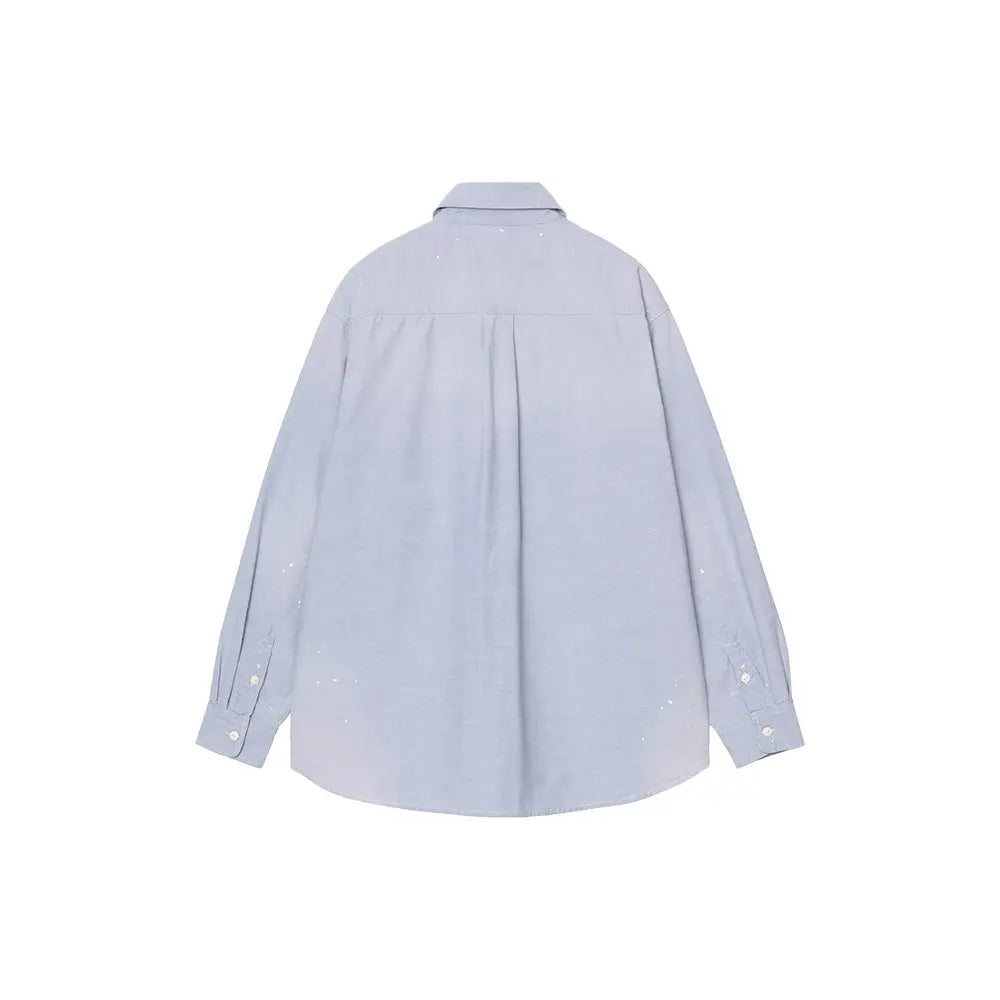 LS Painter Shirt 'Blue Worn Used, Splatter'