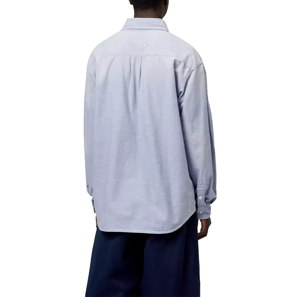 LS Painter Shirt 'Blue Worn Used, Splatter'