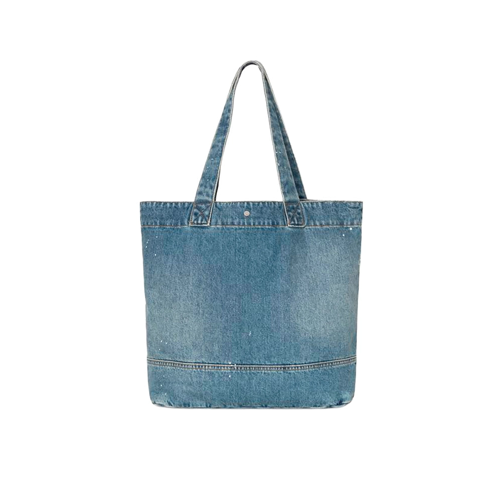 Denim Tote 'Blue Destroy Wash, Splatter'