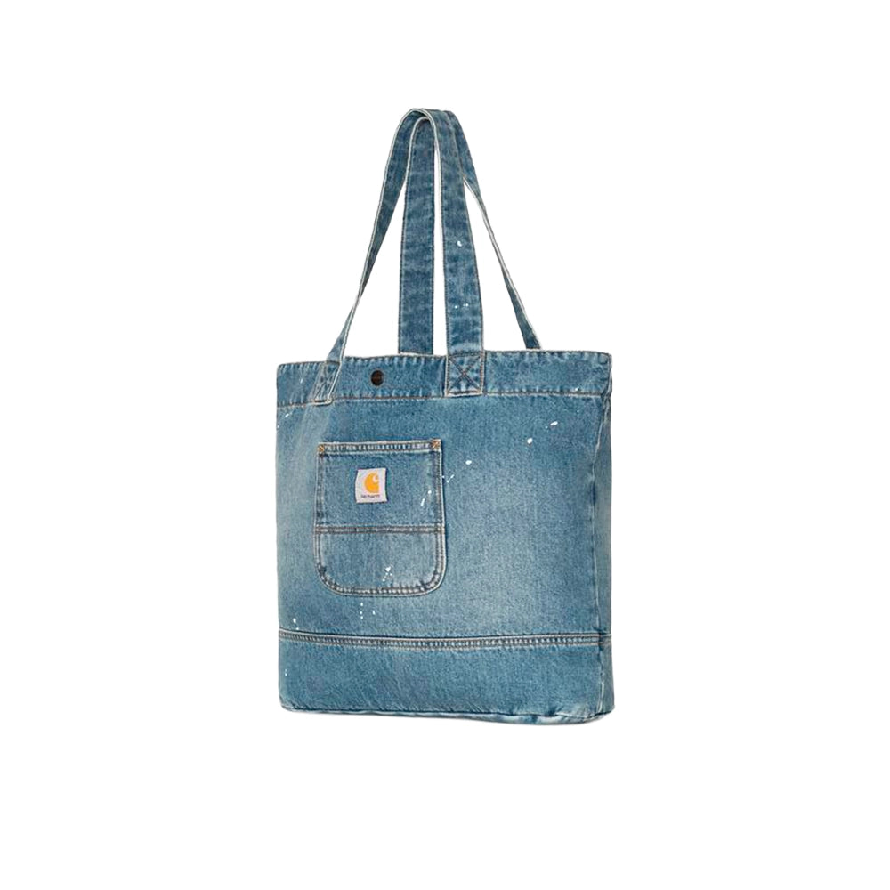 Denim Tote 'Blue Destroy Wash, Splatter'