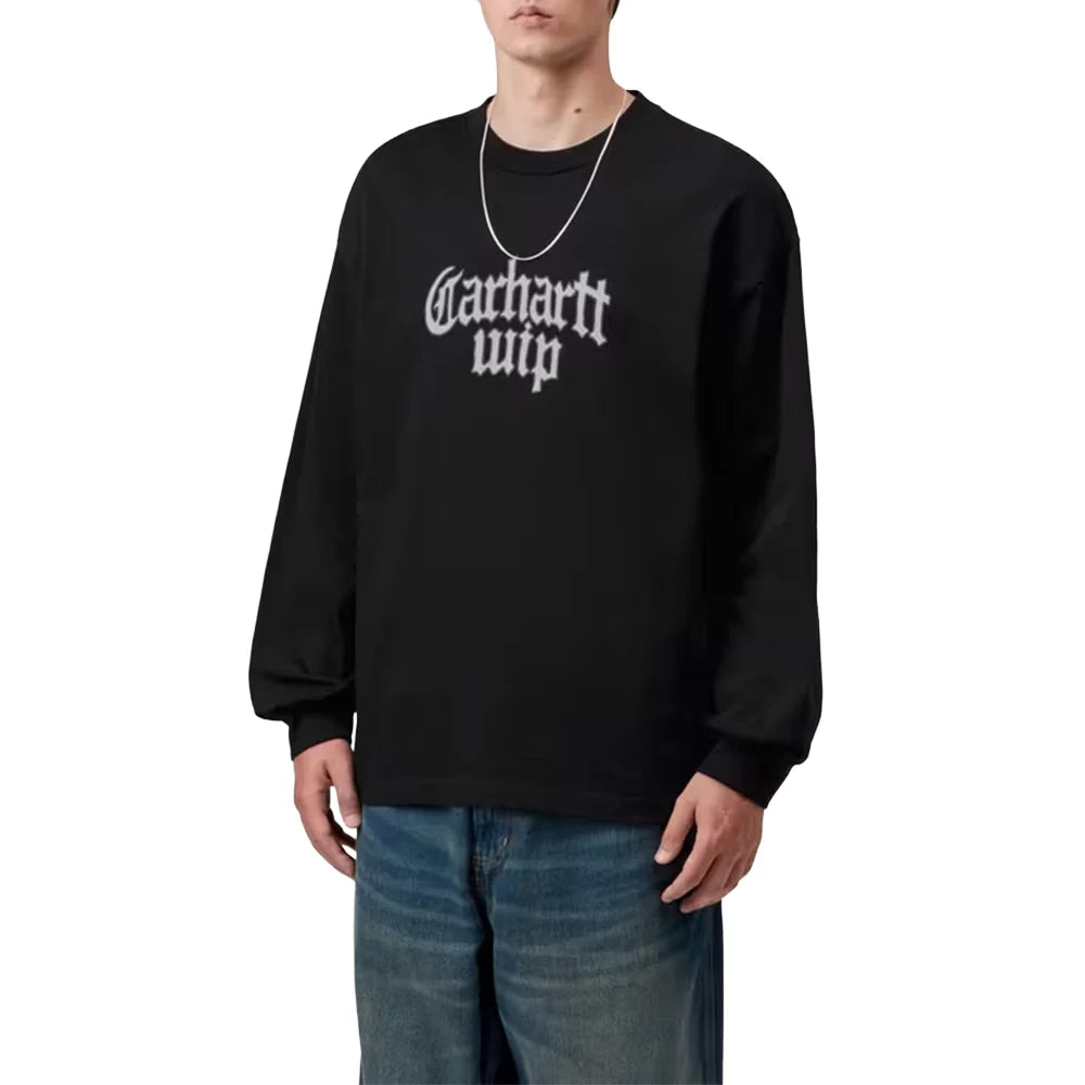 Long Sleeve Blackletter Tee 'Black'