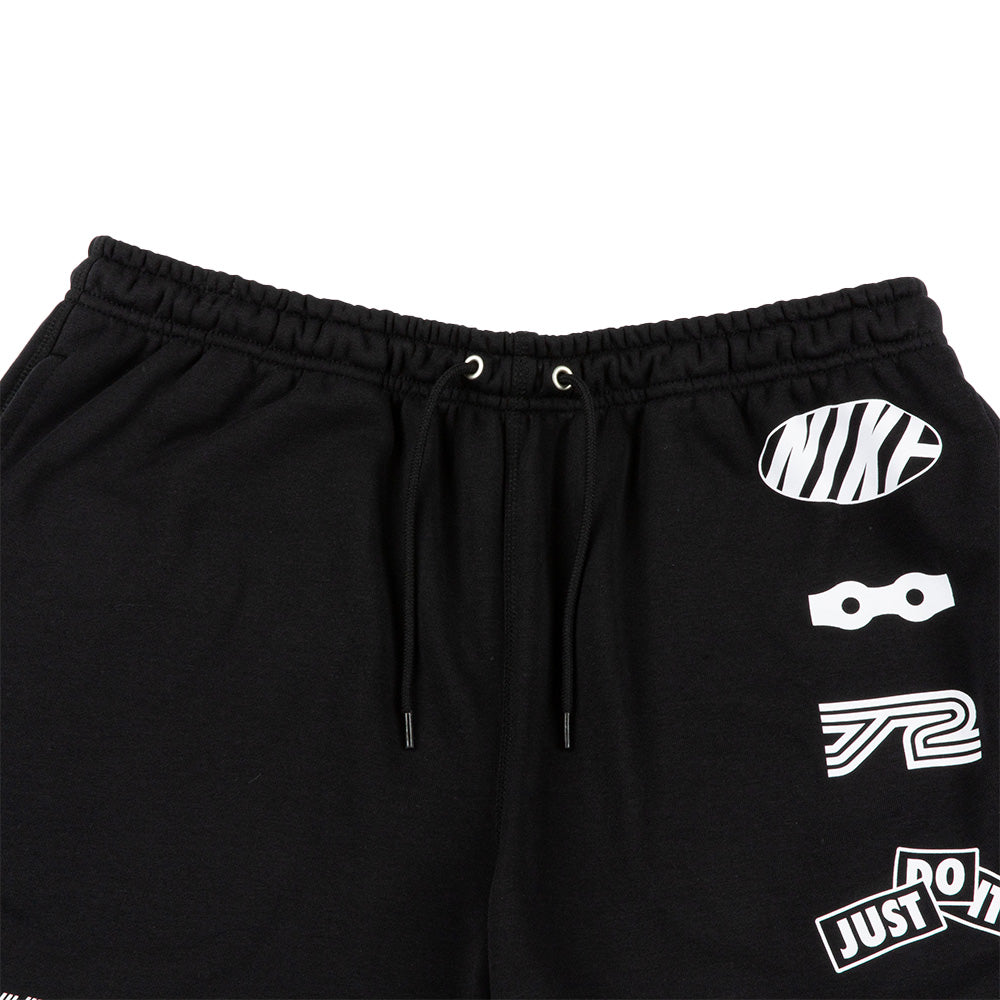 Nike Club French Terry Flow Shorts 'Black White'
